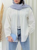 شومیز گلدوزی شیده کد 6590 - تصویر 3
