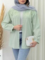 شومیز گلدوزی شیده کد 6590 - تصویر 22