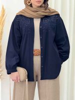 شومیز گلدوزی شیده کد 6590 - تصویر 21