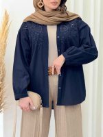 شومیز گلدوزی شیده کد 6590 - تصویر 2
