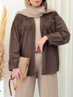شومیز گلدوزی شیده کد 6590 - تصویر 9