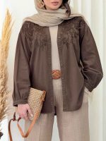 شومیز گلدوزی شیده کد 6590 - تصویر 14