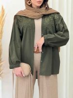 شومیز گلدوزی شیده کد 6590 - تصویر 17