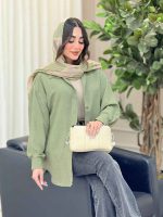 مانتو پشت دکمه سیما کد 6554 - تصویر 9
