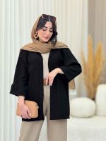 مانتو سر جیب دکمه آستین پاگن کد 6595 - تصویر 12