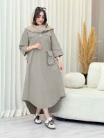 پیراهن جیب پاکتی کیف دار کد 6572 - تصویر 6