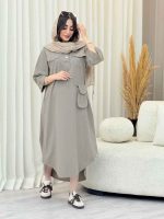 پیراهن جیب پاکتی کیف دار کد 6572 - تصویر 2