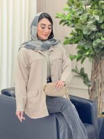 مانتو کتان ژیله دار پشت دکمه کد 6567 - تصویر 15