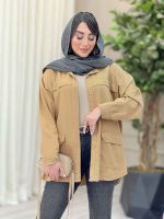 مانتو کتان ژیله دار پشت دکمه کد 6567 - تصویر 23