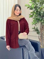 مانتو کتان ژیله دار پشت دکمه کد 6567 - تصویر 22