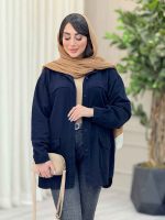 مانتو کتان ژیله دار پشت دکمه کد 6567 - تصویر 4