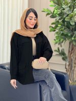 مانتو کتان ژیله دار پشت دکمه کد 6567 - تصویر 13