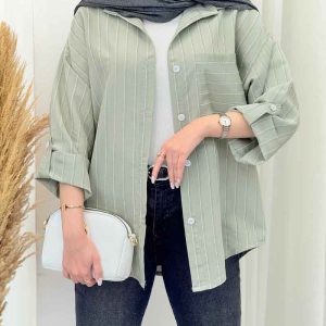 شومیز تک جیب فروغ کد 6593
