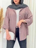 شومیز تک جیب فروغ کد 6593 - تصویر 3