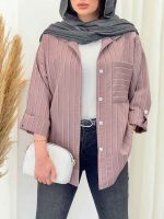 شومیز تک جیب فروغ کد 6593 - تصویر 18