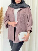 شومیز تک جیب فروغ کد 6593 - تصویر 16