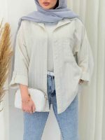 شومیز تک جیب فروغ کد 6593 - تصویر 6