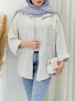 شومیز تک جیب فروغ کد 6593 - تصویر 12