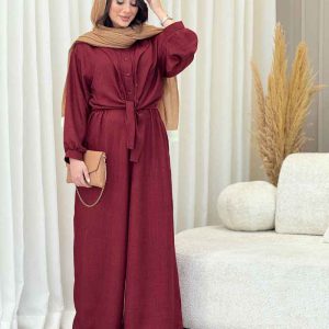 ست شومیز گره ای و اورال کد 6604