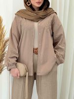 شومیز گلدوزی دلوان کد 6608 - تصویر 17