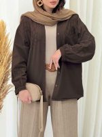 شومیز گلدوزی دلوان کد 6608 - تصویر 4