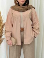 شومیز گلدوزی دلوان کد 6608 - تصویر 6