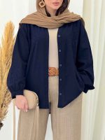 شومیز گلدوزی دلوان کد 6608 - تصویر 3
