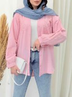 شومیز گلدوزی دلوان کد 6608 - تصویر 2
