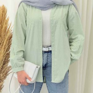 شومیز گلدوزی دلوان کد 6608