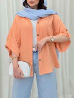 شومیز تک جیب رامونا کد 6610 - تصویر 21