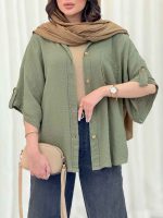 شومیز تک جیب رامونا کد 6610 - تصویر 13