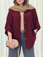 شومیز تک جیب رامونا کد 6610