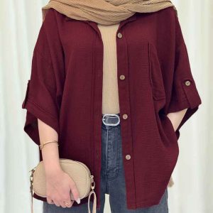 شومیز تک جیب رامونا کد 6610