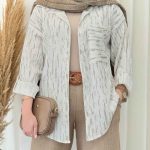شومیز تک جیب تندیس کد 6587