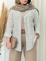 شومیز تک جیب تندیس کد 6587