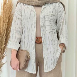 شومیز تک جیب تندیس کد 6587