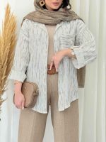 شومیز تک جیب تندیس کد 6587 - تصویر 4
