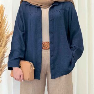 شومیز پشت پیله نیلوفر کد 6551