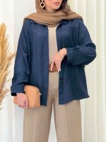 شومیز پشت پیله نیلوفر کد 6551 - تصویر 14