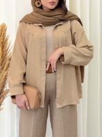 شومیز پشت پیله نیلوفر کد 6551 - تصویر 7