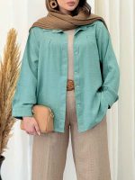 شومیز پشت پیله نیلوفر کد 6551 - تصویر 12
