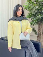 مانتو راه راه تک جیب کد 6538 - تصویر 16