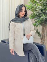 مانتو راه راه تک جیب کد 6538 - تصویر 13