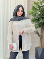 مانتو راه راه تک جیب کد 6538 - تصویر 18