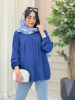 شومیز پیله دار آستین کش کد 6534 - تصویر 9
