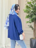 شومیز پیله دار آستین کش کد 6534 - تصویر 5