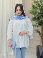 شومیز پیله دار آستین کش کد 6534 - تصویر 20