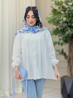 شومیز پیله دار آستین کش کد 6534 - تصویر 3
