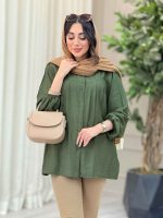 شومیز پیله دار آستین کش کد 6534 - تصویر 10