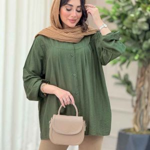 شومیز پیله دار آستین کش کد 6534